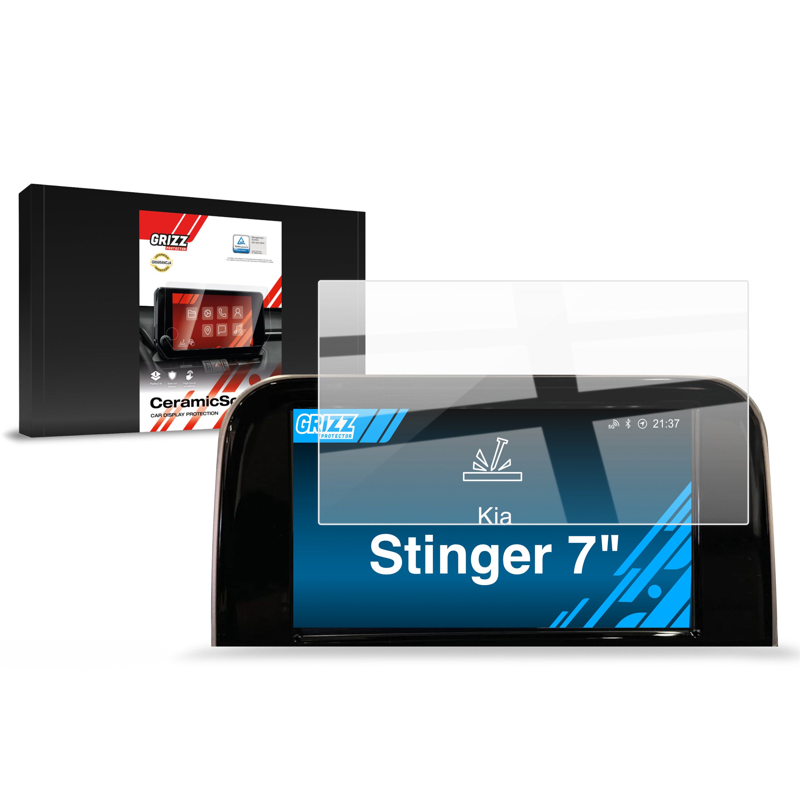 Keramische Autodisplayfolie für Kia Stinger (2017-2020), Grizz Protector