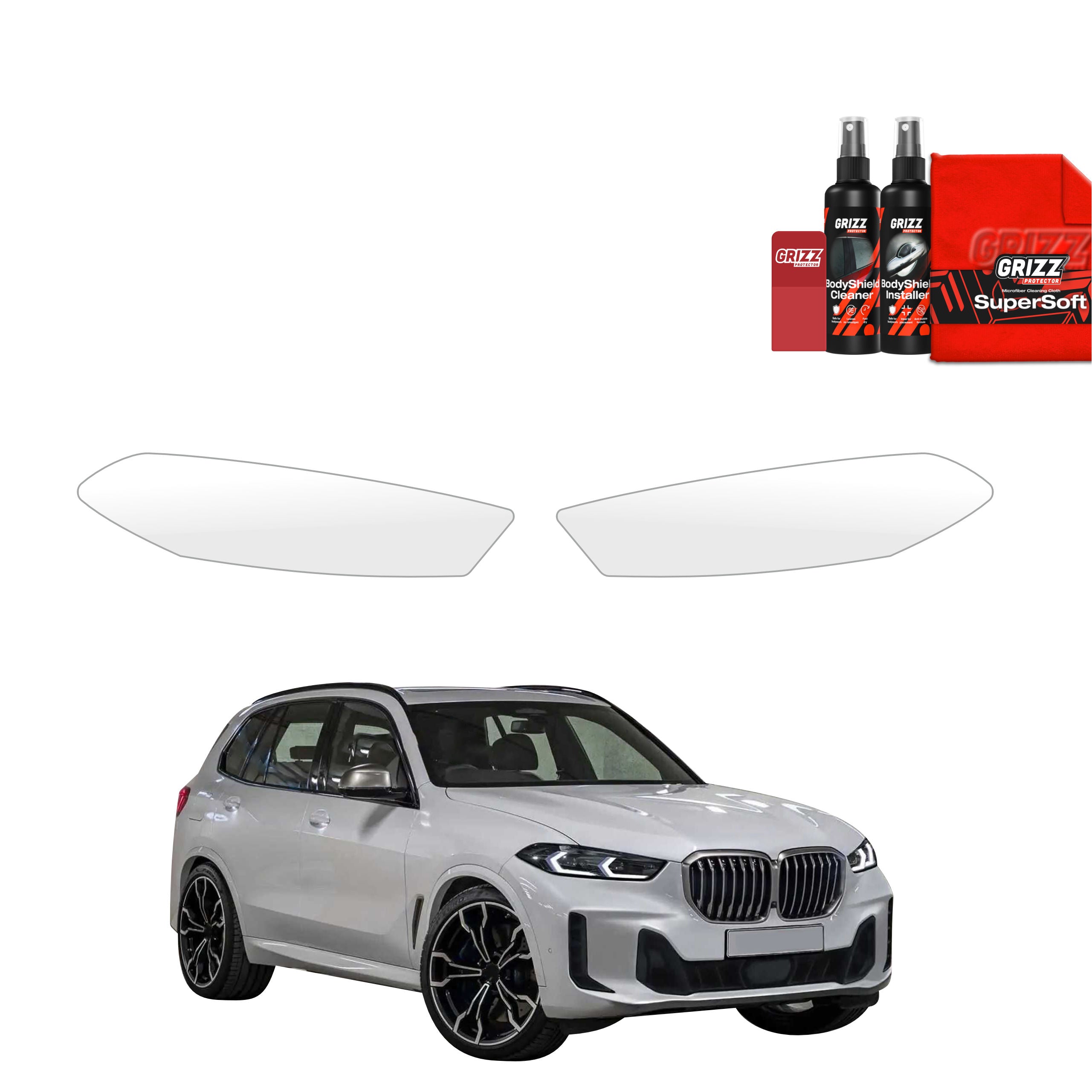 2in1 Schutzfolie Grizz Protector für Scheinwerfer - BMW X5 G05 (2023-2026)