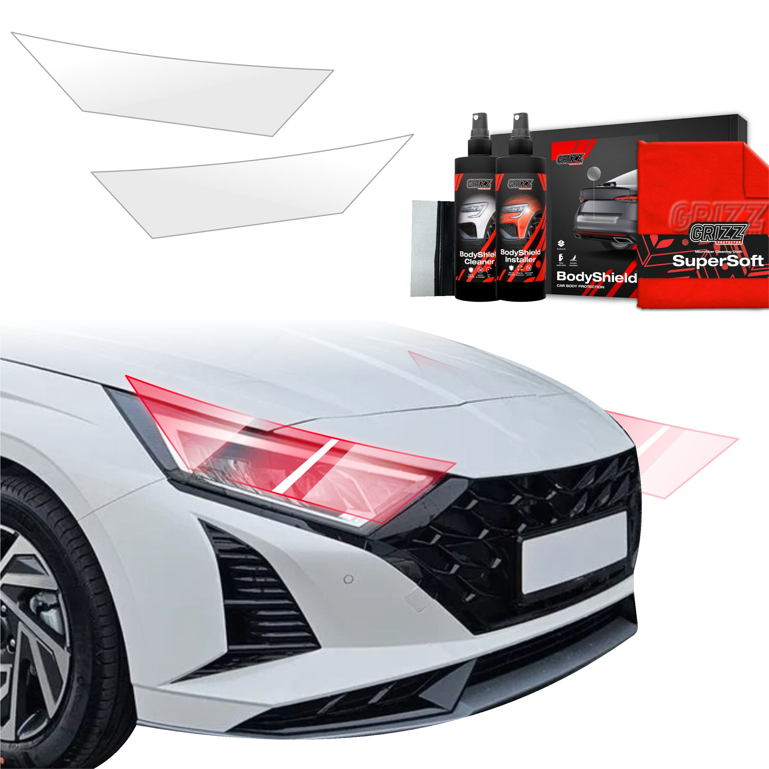 2in1 Schutzfolie Grizz Protector für Scheinwerfer - Hyundai i20 (2023-2026)