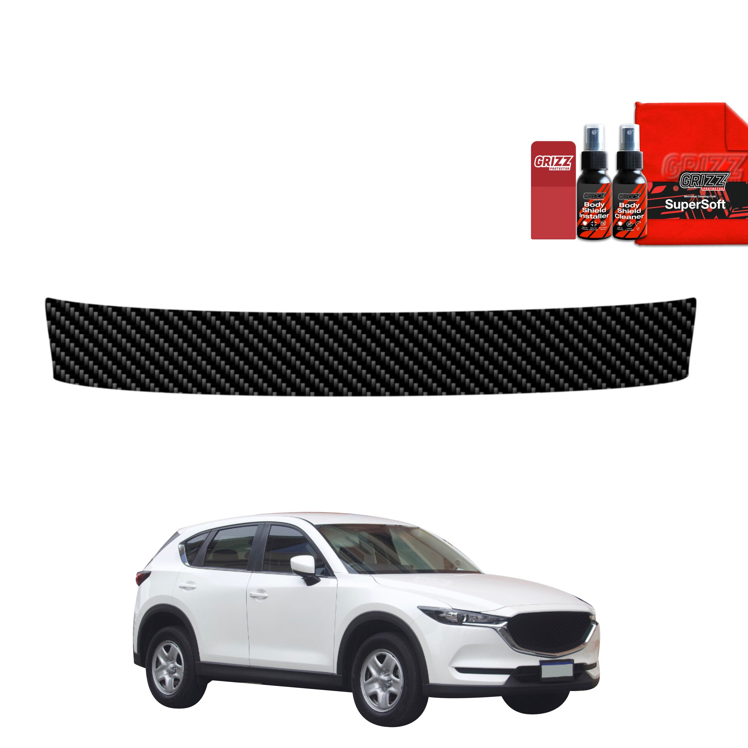 Kohlenstoff Schutzfolie Grizz Protector für Ladekante - Mazda CX5 KF (2016-2026)