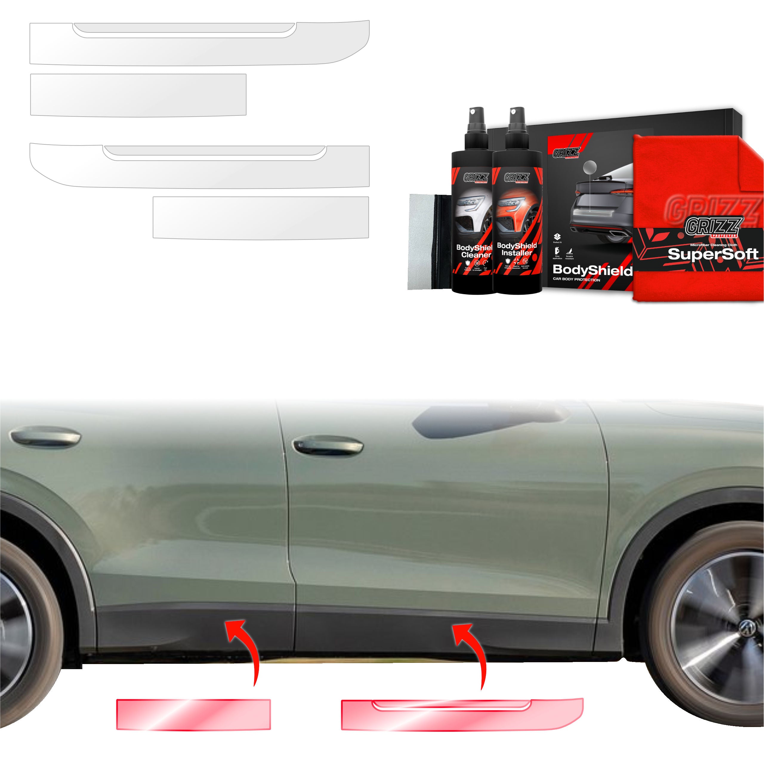 4in1 Schutzfolie Grizz Protector für Schweller - Volkswagen VW Tiguan 3 (2024-2026)