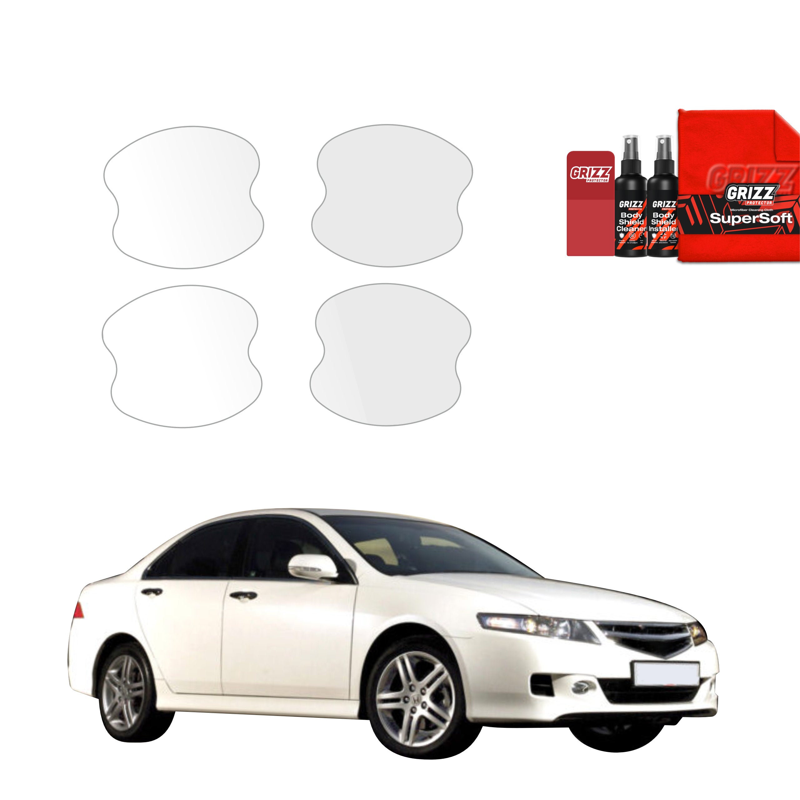 4in1 Schutzfolie Grizz Protector für Türgriffmulden - Honda Accord 7 Facelift (2005-2007)