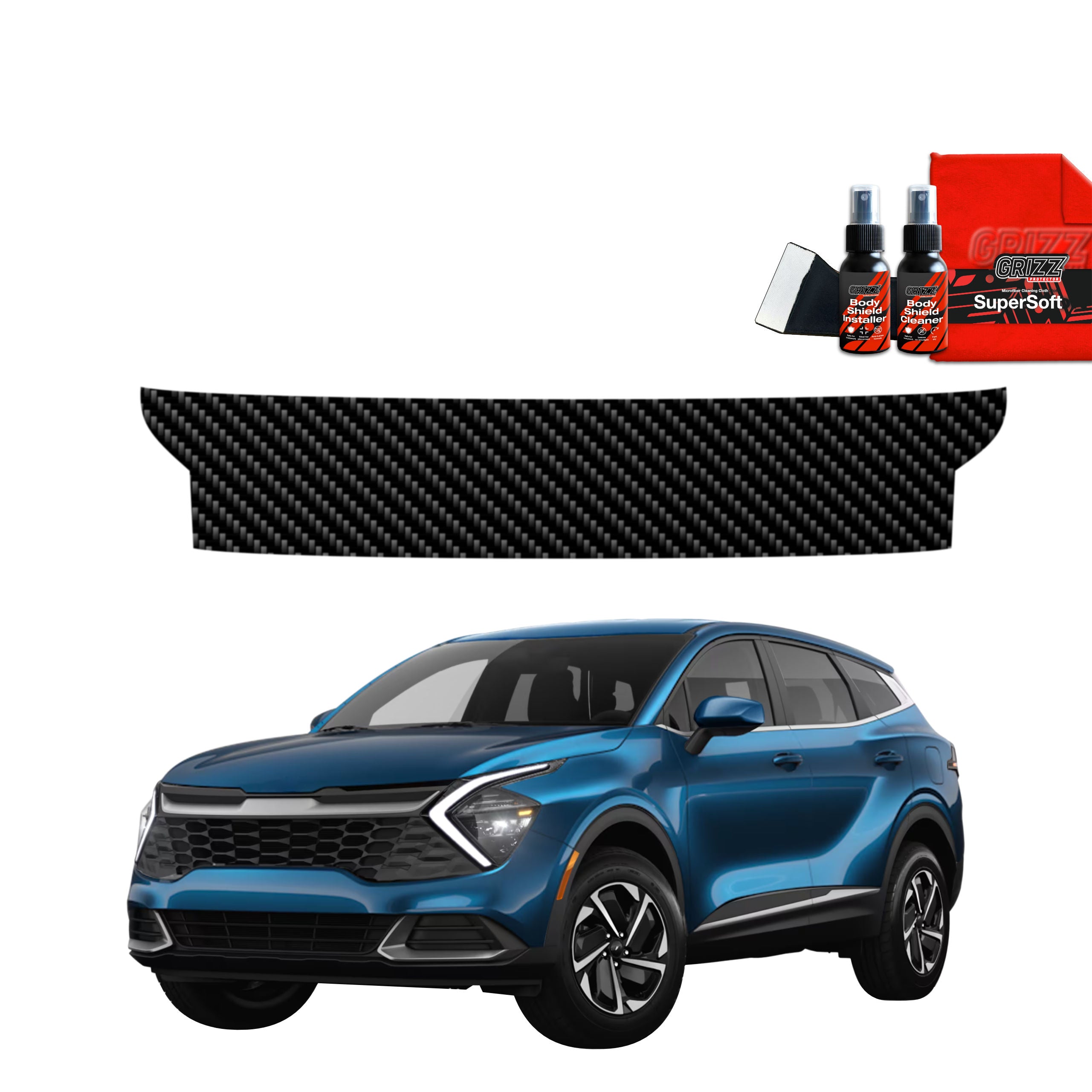 Kohlenstoff Schutzfolie Grizz Protector für Ladekante - Kia Sportage 5 (2021-2025)