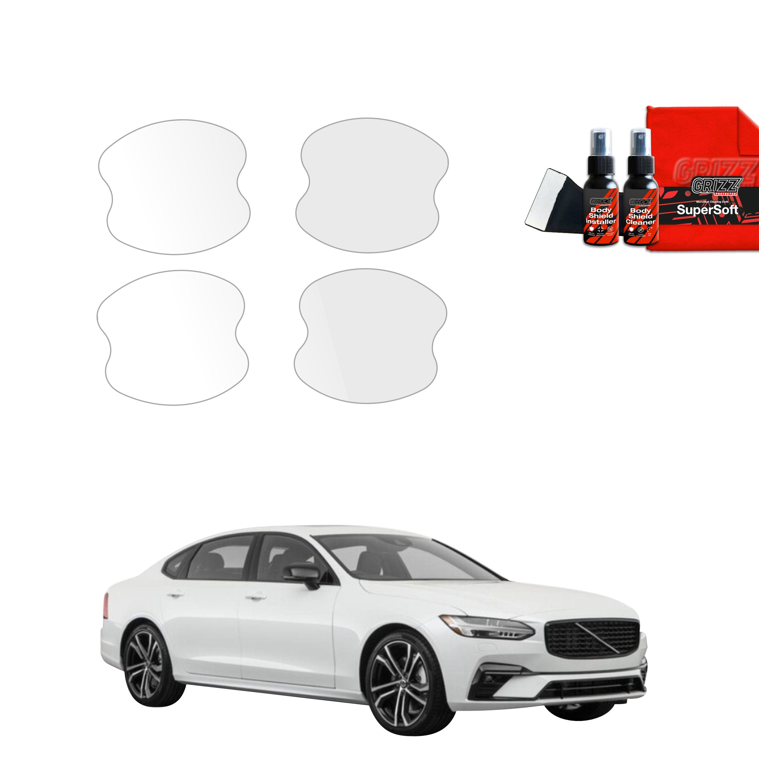 4in1 Schutzfolie Grizz Protector für Türgriffmulden - Volvo S90 Sedan 5D (2016-2020)