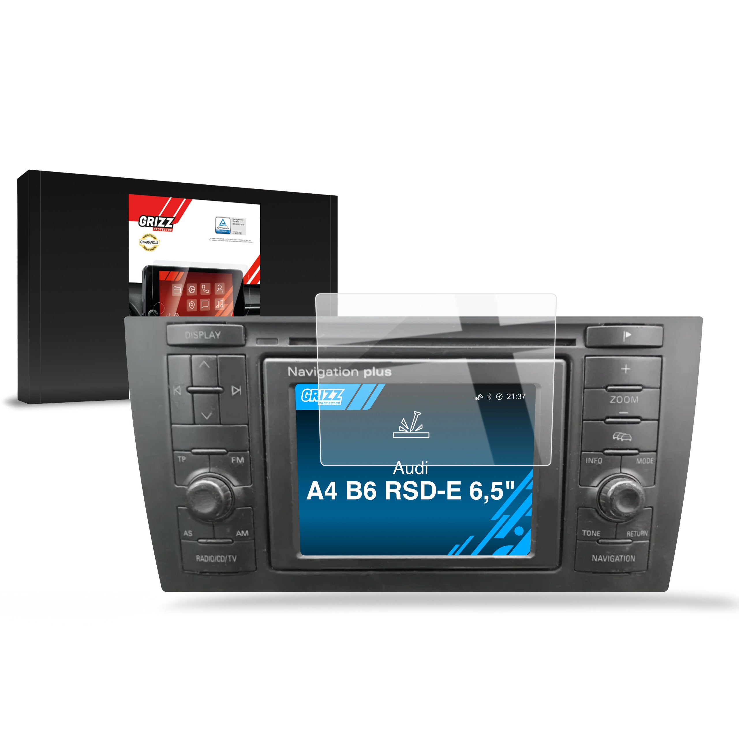 Keramische Autodisplayfolie für Audi A4 B6 RSD-E (2000-2004), Grizz Protector