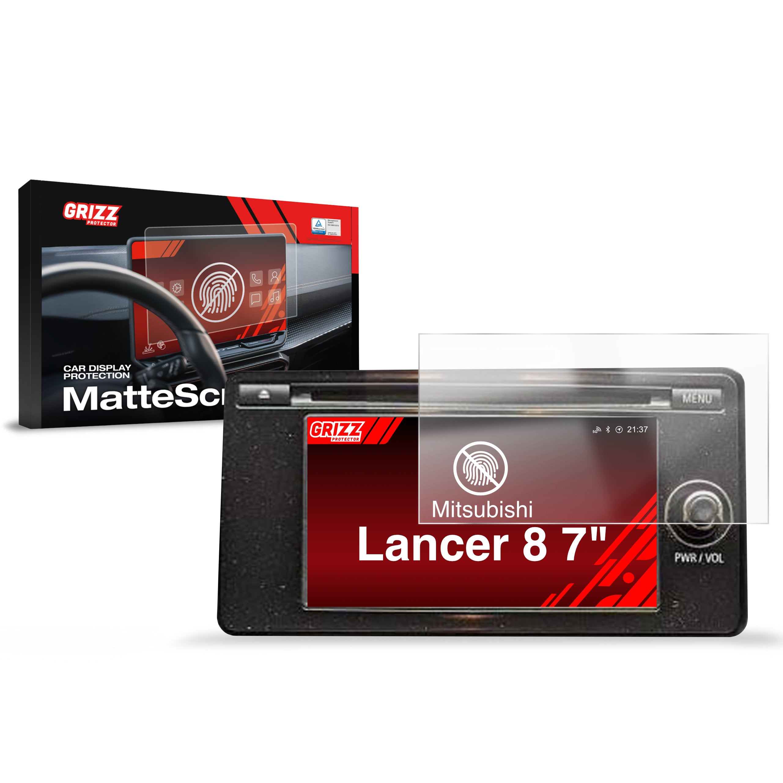 Matte Autodisplayfolie für Mitsubishi Lancer 8 (2007-2017), Grizz Protector