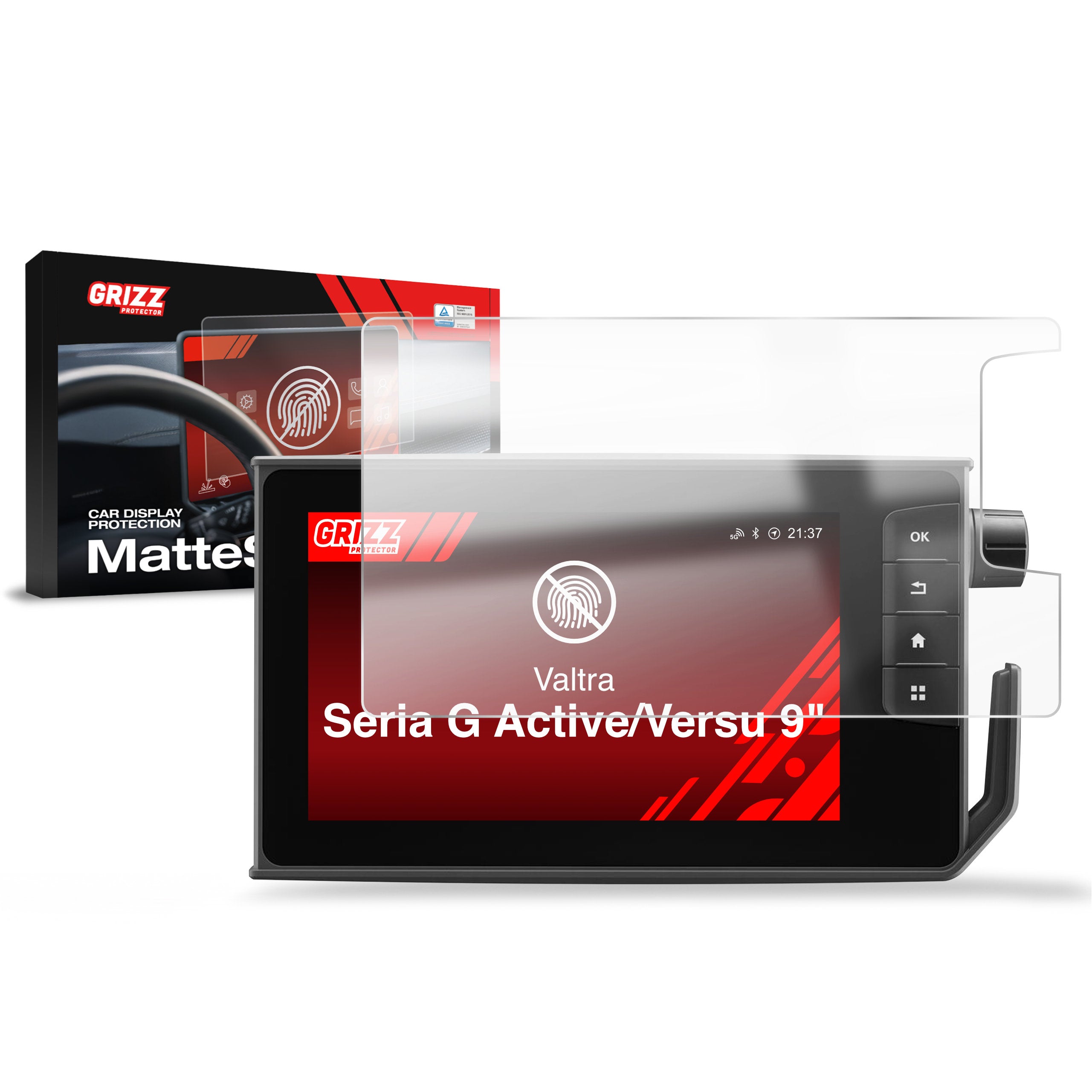 Matte Autodisplayfolie für Valtra seria G Active SmartTouch 9" (2017-2026), Grizz Protector