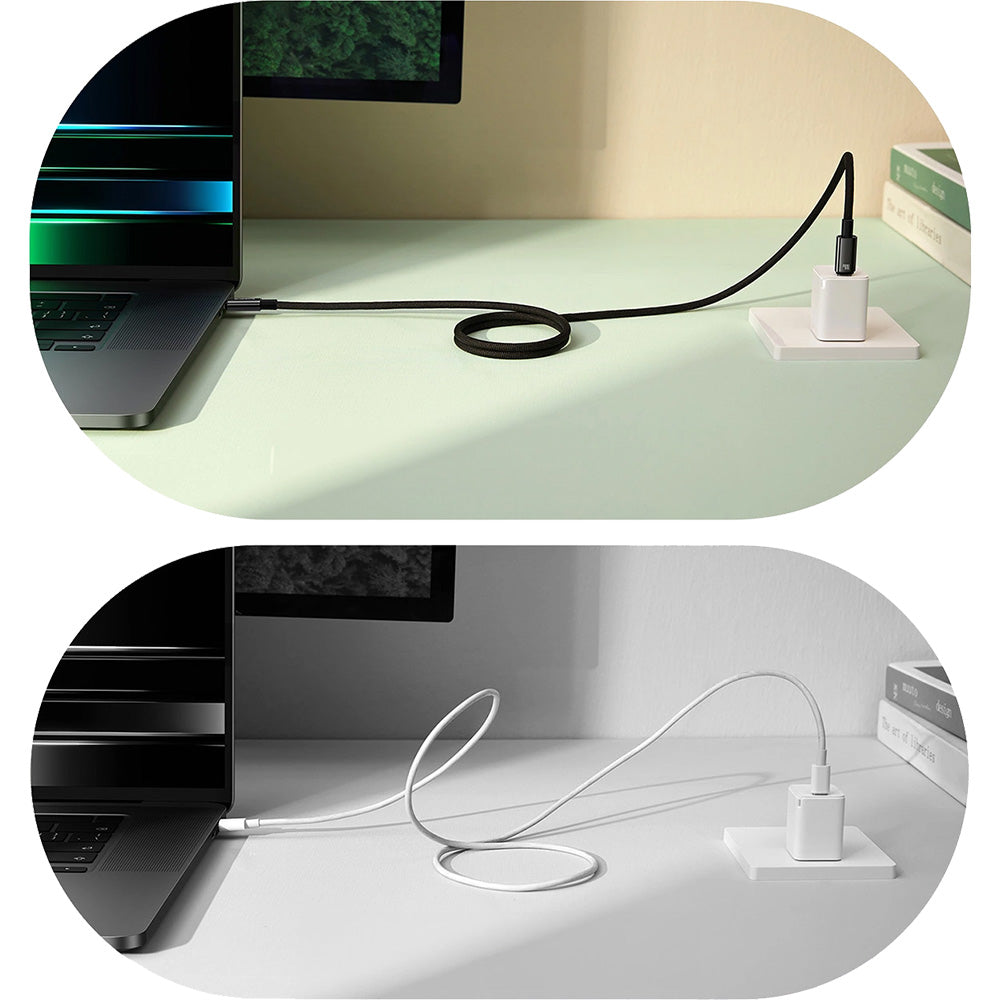 Kabel Baseus Tungsten Gold magnetisches USB-C 100W PD 480Mb/s 1m, Schwarz