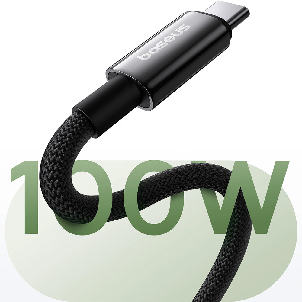 Kabel Baseus Tungsten Gold magnetisches USB-C 100W PD 480Mb/s 1m, Schwarz