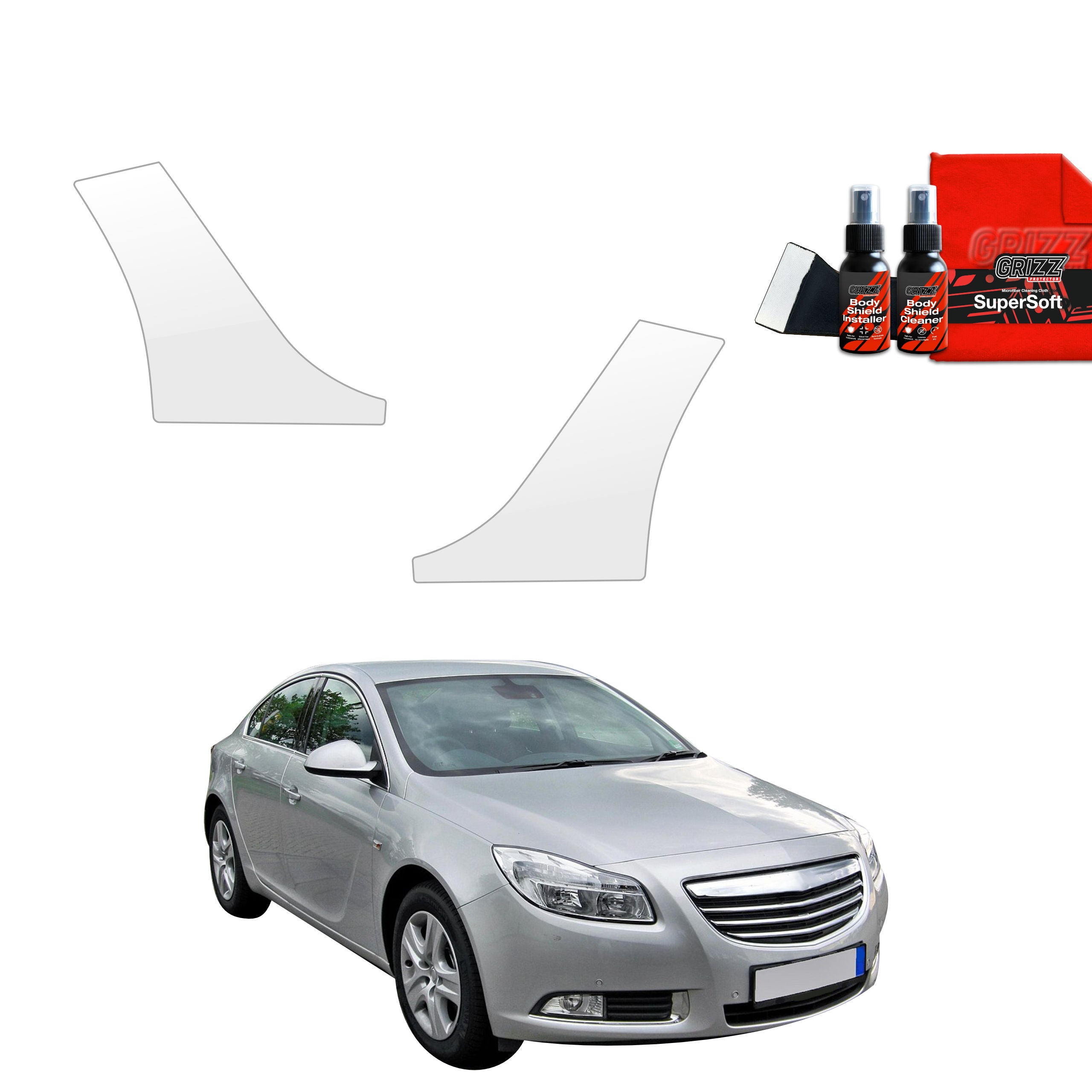 4in1 Schutzfolie Grizz Protector für hinteren & vorderen Seitenschwelle - Opel Insignia A Kombi 5D (2008-2013)