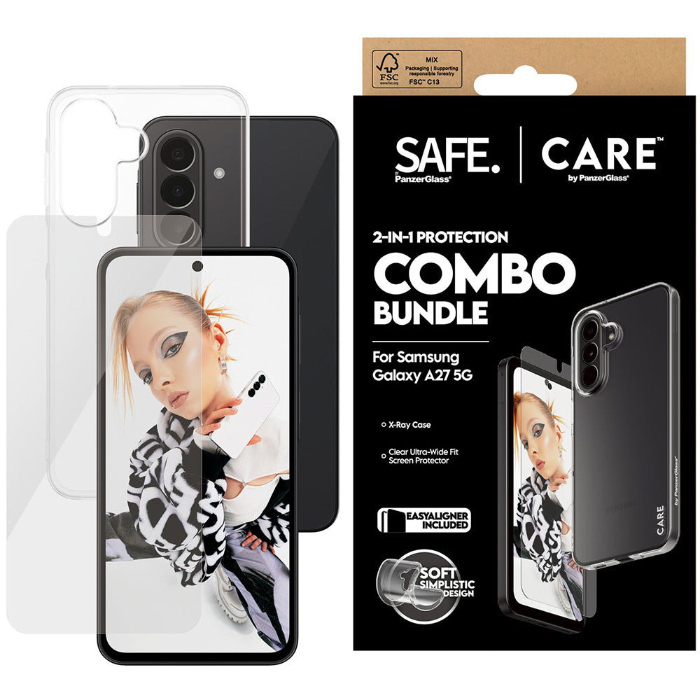 Handyhülle mit Glas für Galaxy S26+, PanzerGlass CARE Fashion 2in1 Combo Bundle, Transparent (4/6)