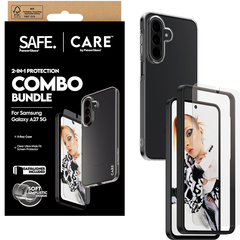 Handyhülle mit Glas für Galaxy S26+, PanzerGlass CARE Fashion 2in1 Combo Bundle, Transparent (1/6)