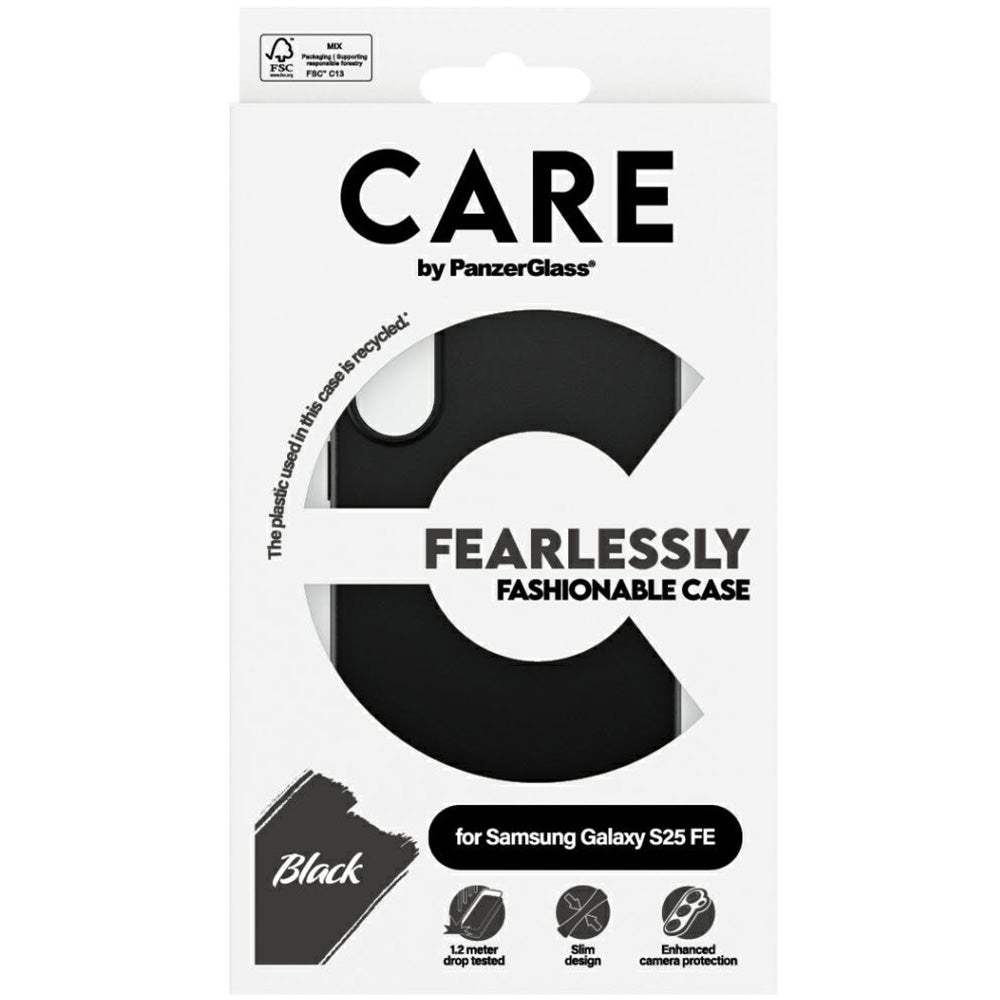 Handyhülle für Galaxy S25 FE, CARE by PanzerGlass Fashion, Schwarz