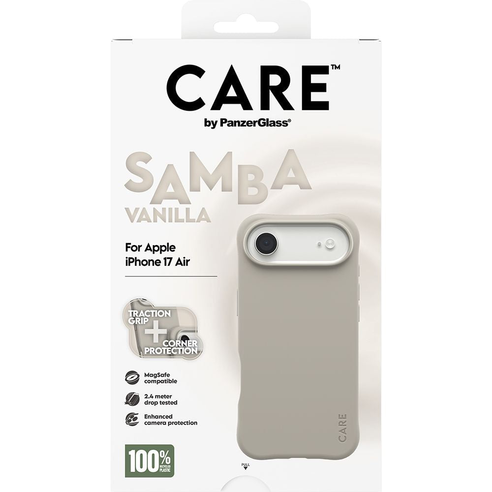 Handyhülle für iPhone Air, CARE by PanzerGlass Fashionable Samba MagSafe, Grau