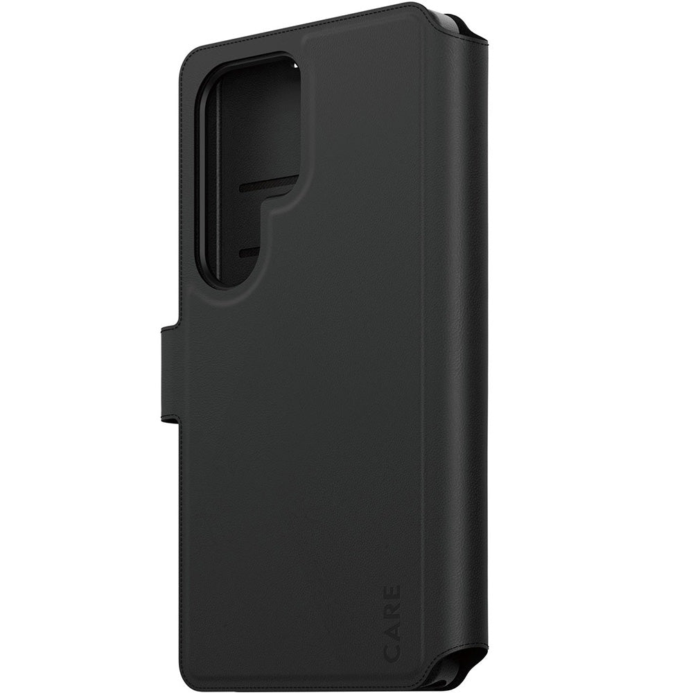 Handyhülle mit Klappe für Galaxy S25 Ultra, Care by PanzerGlass Feature Tango 2w1 Wallet Magnetic, Schwarz