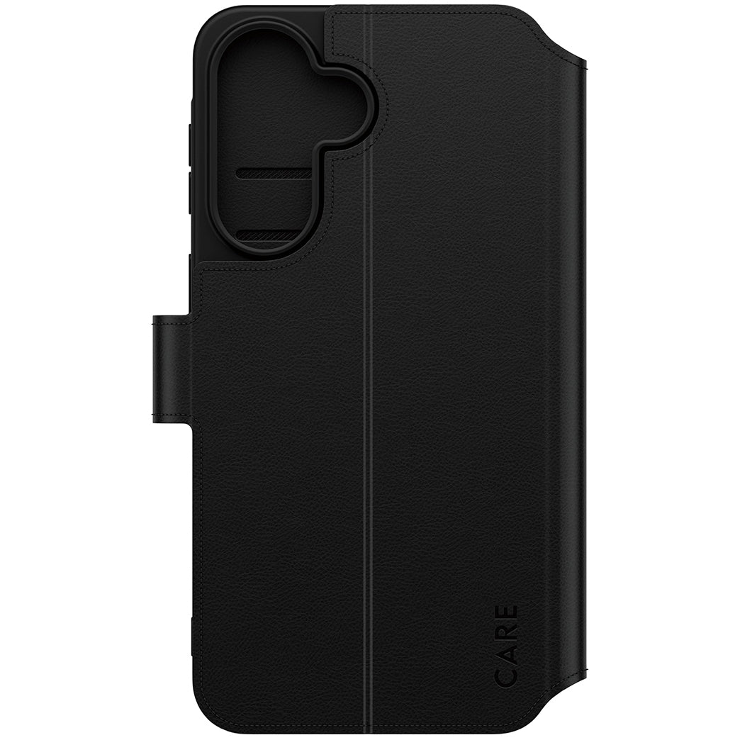 Handyhülle mit Klappe für Galaxy A37 5G, Care by PanzerGlass Wallet Case with Kickstand, Schwarz