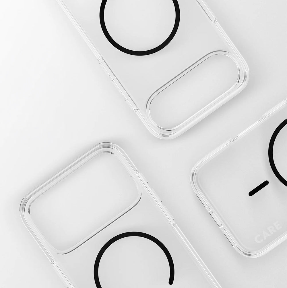 Handyhülle für iPhone 17 Pro Max, CARE by PanzerGlass Flagship Urban Explorer mit MagSafe, Transparent-Schwarz