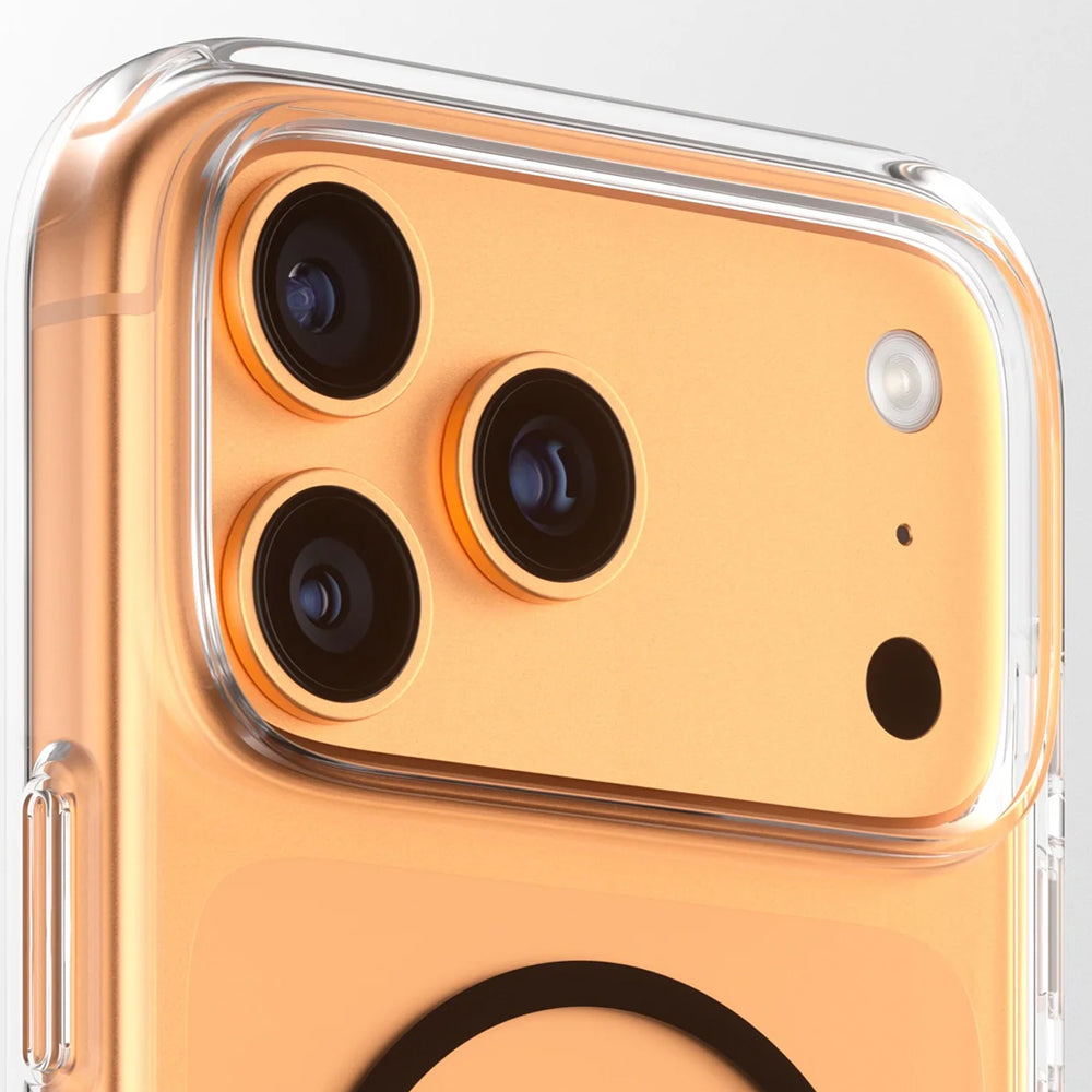 Handyhülle für iPhone 17 Pro Max, CARE by PanzerGlass Flagship Urban Explorer mit MagSafe, Transparent-Schwarz