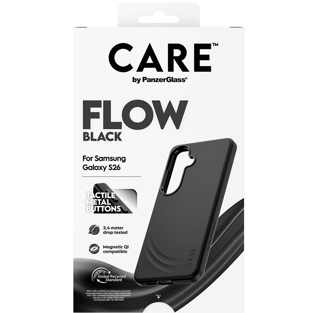 Handyhülle für Galaxy S26, CARE by PanzerGlass Flow mit MagSafe, Schwarz