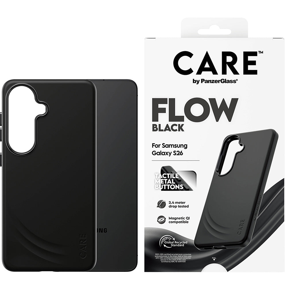 Handyhülle für Galaxy S26, CARE by PanzerGlass Flow mit MagSafe, Schwarz