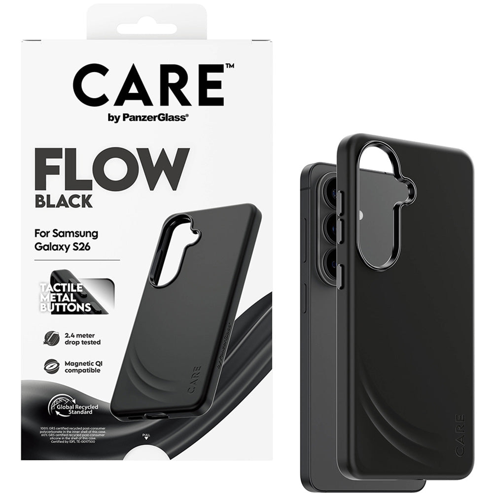 Handyhülle für Galaxy S26, CARE by PanzerGlass Flow mit MagSafe, Schwarz