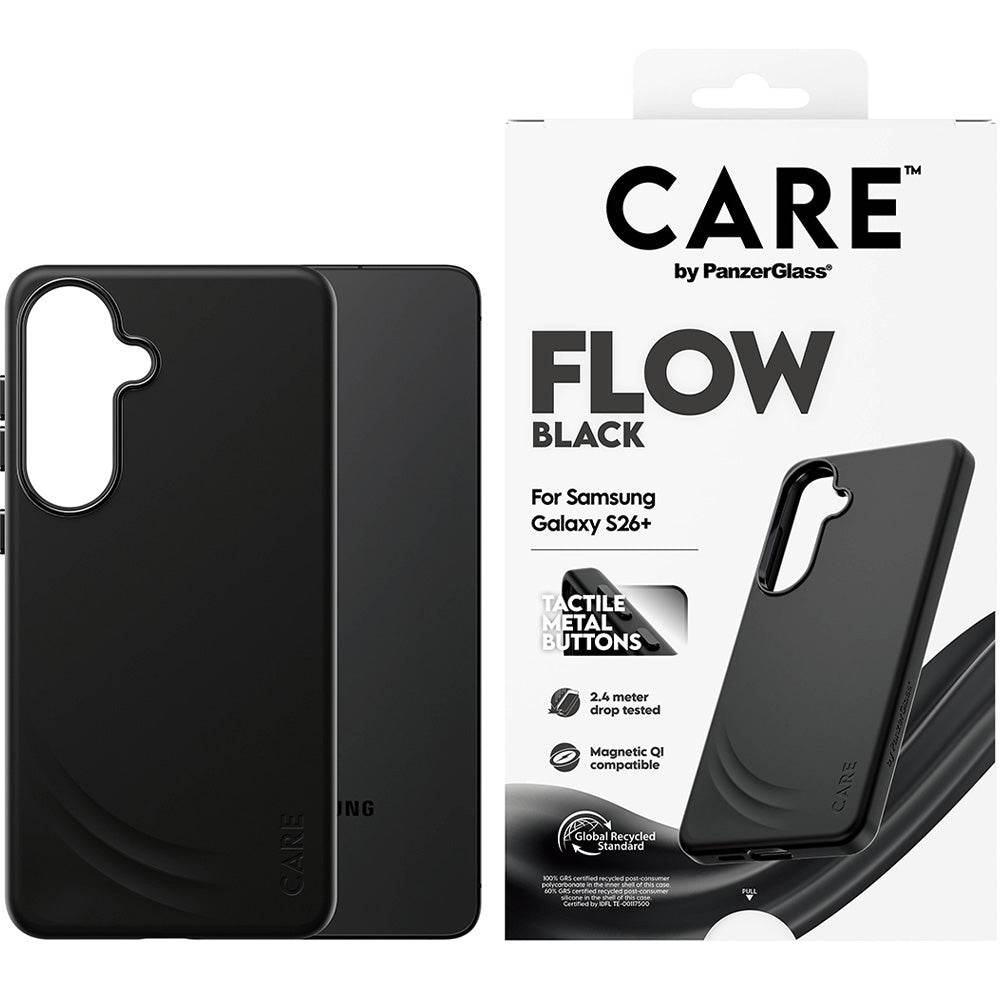 Handyhülle für Galaxy S26 Plus, CARE by PanzerGlass Flow mit MagSafe, Schwarz