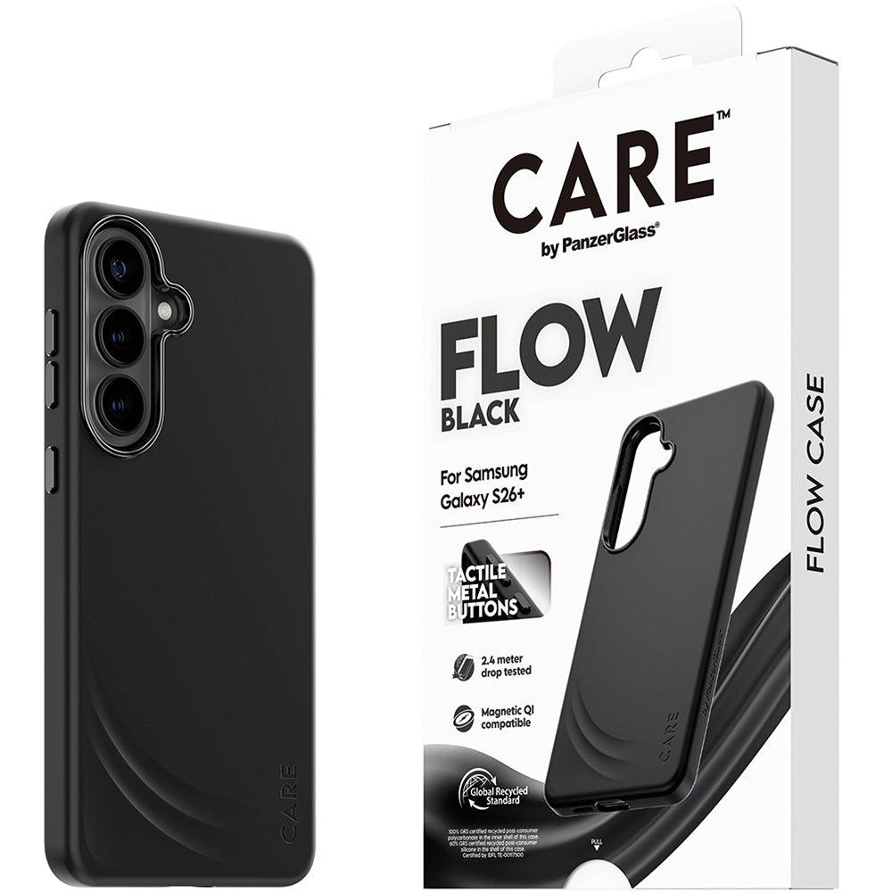 Handyhülle für Galaxy S26 Plus, CARE by PanzerGlass Flow mit MagSafe, Schwarz