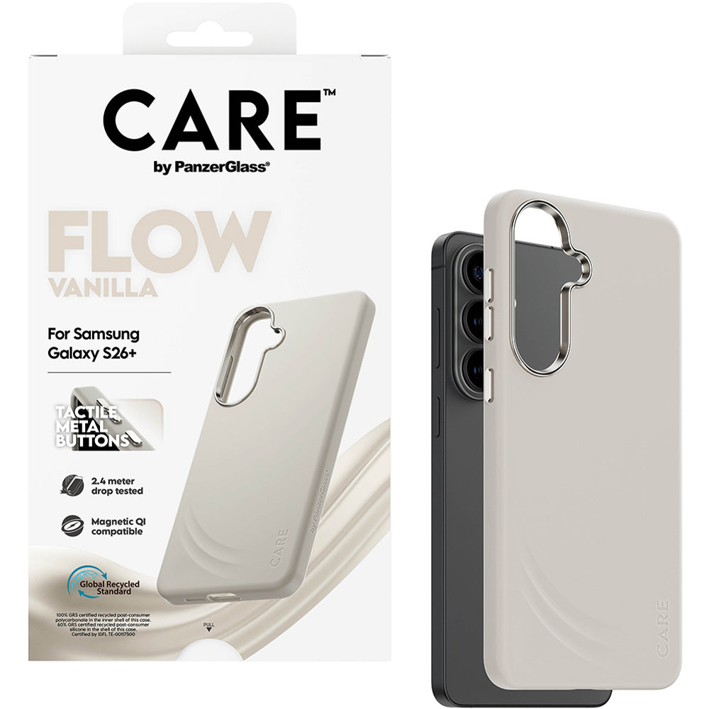 Handyhülle für Galaxy S26 Plus, CARE by PanzerGlass Flow mit MagSafe, Beige