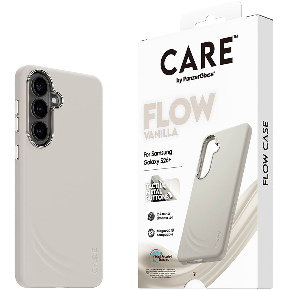 Handyhülle für Galaxy S26 Plus, CARE by PanzerGlass Flow mit MagSafe, Beige