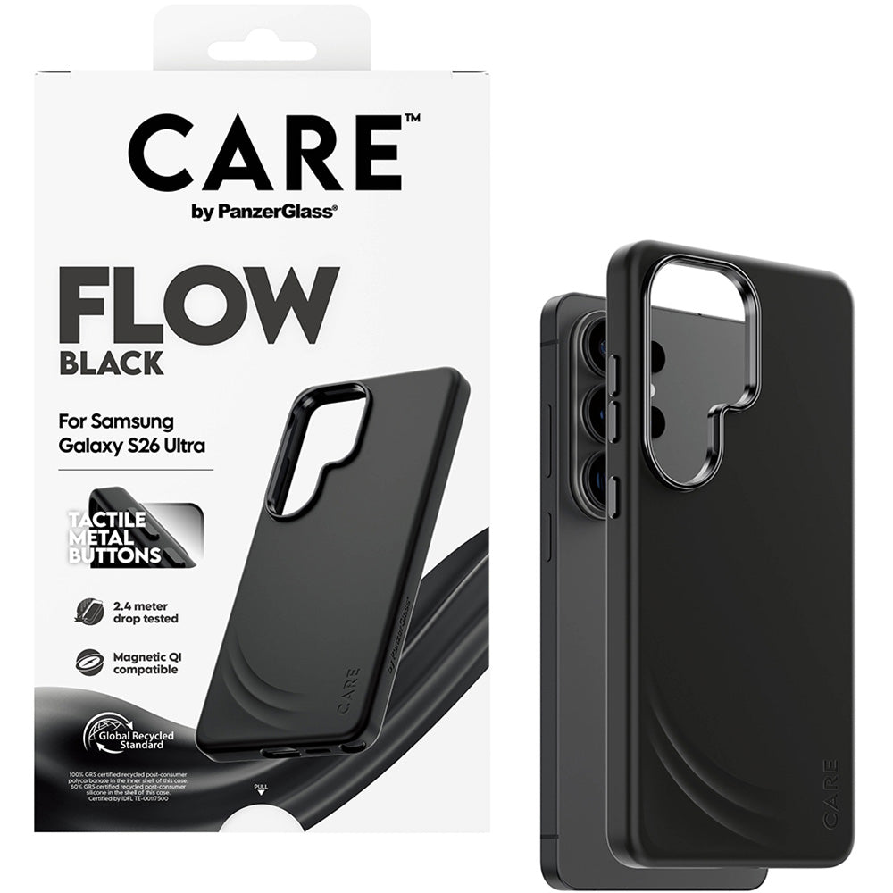Handyhülle für Galaxy S26 Ultra, CARE by PanzerGlass Flow mit MagSafe, Schwarz