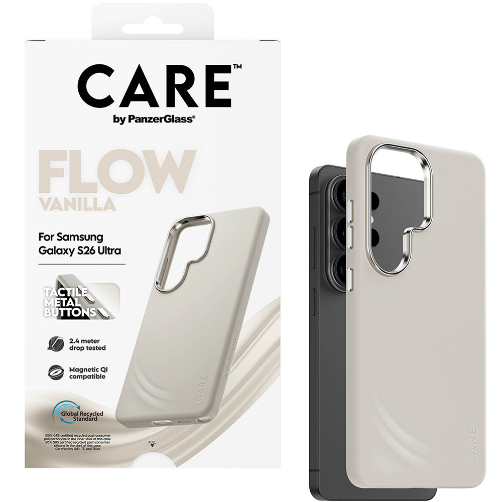 Handyhülle für Galaxy S26 Ultra, CARE by PanzerGlass Flow mit MagSafe, Beige