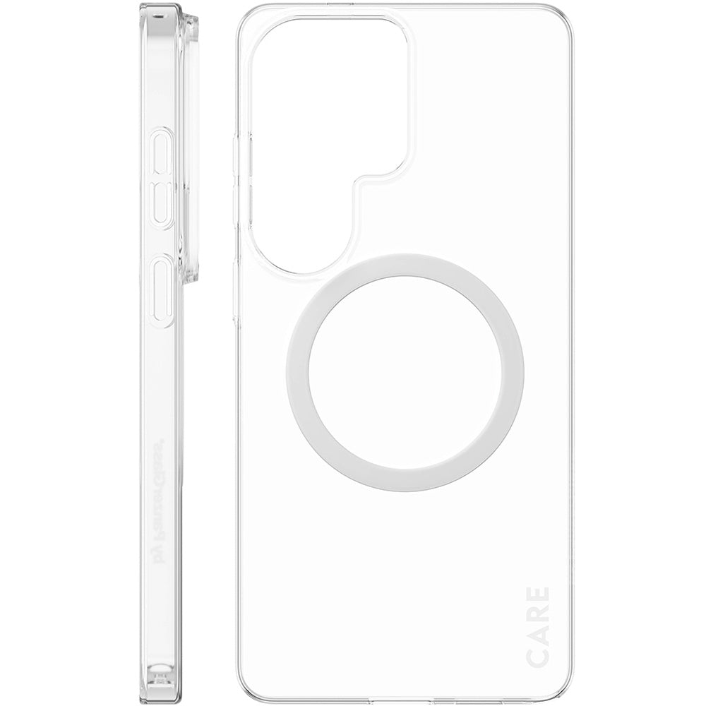 Handyhülle für Galaxy S26 Ultra, CARE by PanzerGlass SL1M mit MagSafe, Transparent und Weiß