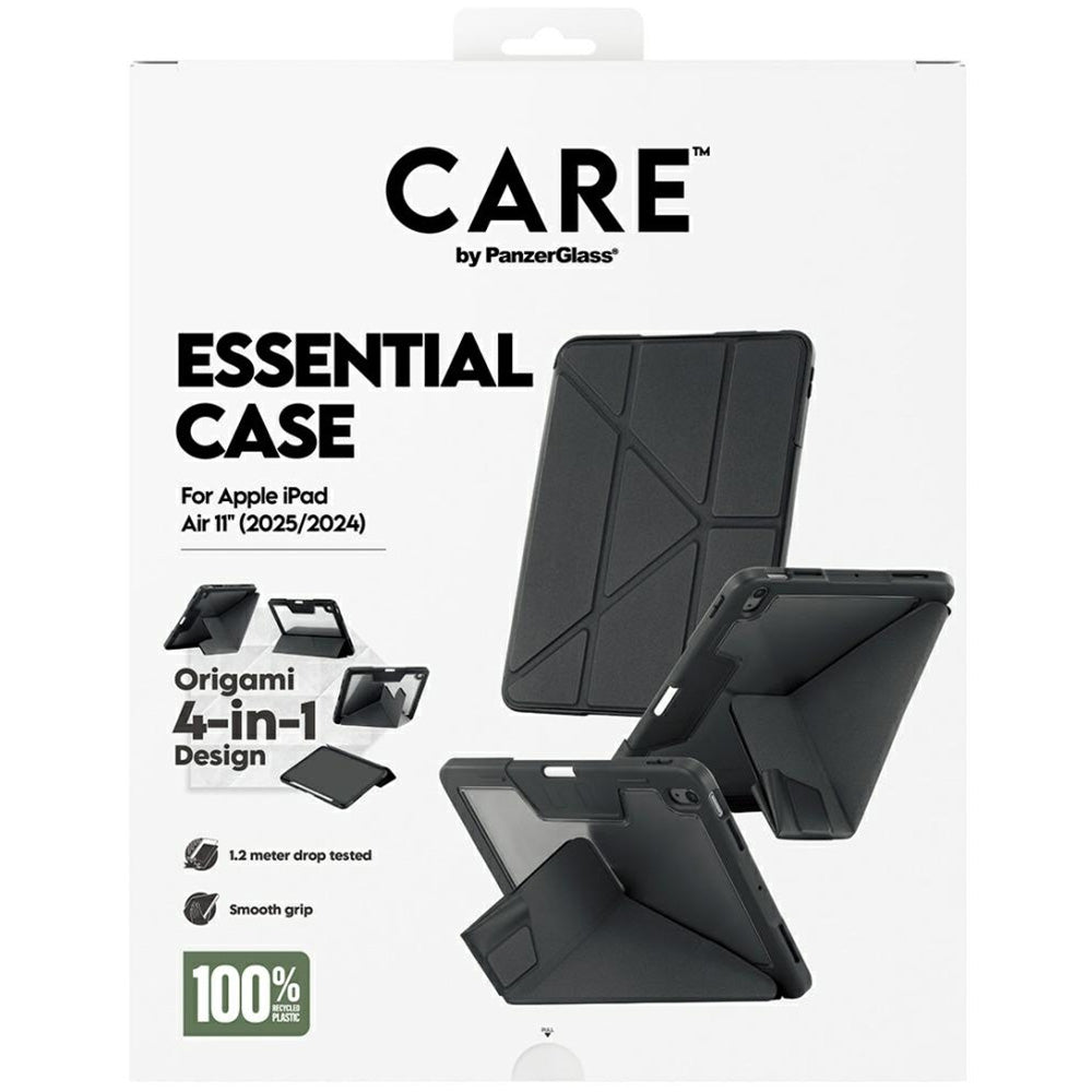 Schutzhülle für iPad Air 11" 2025/2024, CARE by PanzerGlass TPU Essential Case, Schwarz-Transparent