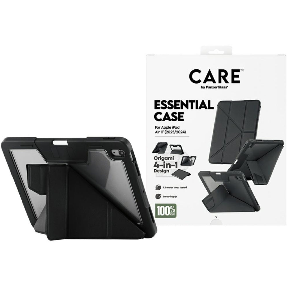 Schutzhülle für iPad Air 11" 2025/2024, CARE by PanzerGlass TPU Essential Case, Schwarz-Transparent