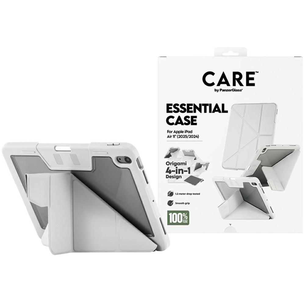 Schutzhülle für iPad Air 11" 2025/2024, CARE by PanzerGlass TPU Essential Case, Hellgrau-Transparent