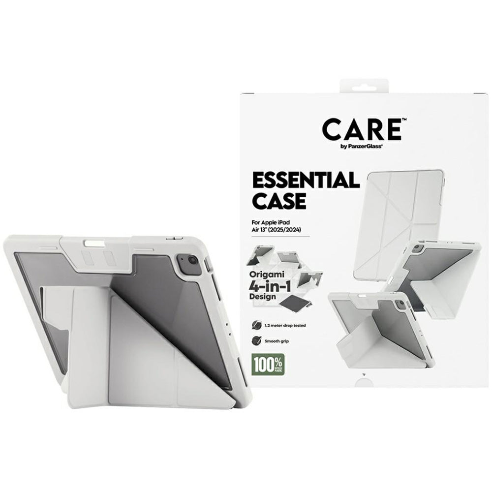 Schutzhülle für iPad Air 13" 2025 / 2024, CARE by PanzerGlass TPU Essential Case, Hellgrau-Transparent