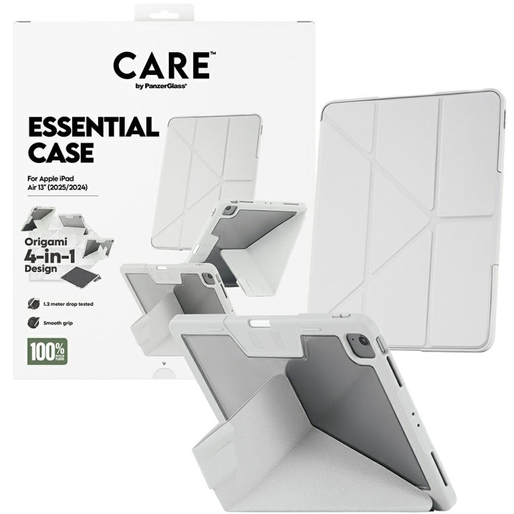 Schutzhülle für iPad Air 13" 2025 / 2024, CARE by PanzerGlass TPU Essential Case, Hellgrau-Transparent
