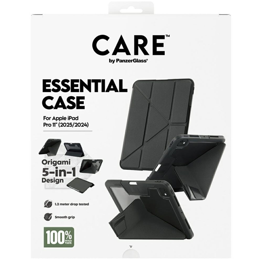 Schutzhülle für iPad Pro 11" 2025 / 2024, CARE by PanzerGlass TPU Essential Case, Schwarz-Transparent