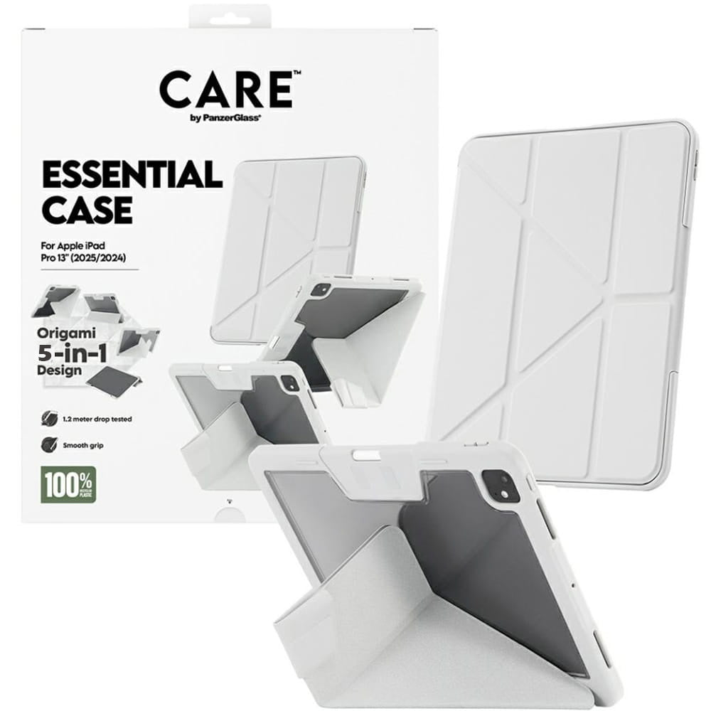 Schutzhülle für iPad Pro 13" 2025 / 2024, CARE by PanzerGlass TPU Essential Case, Hellgrau-Transparent