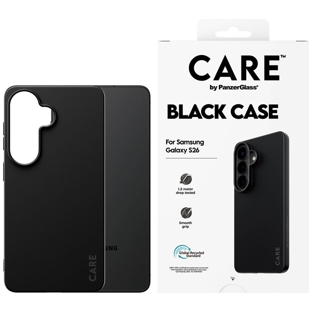 Handyhülle für Galaxy S26, CARE by PanzerGlass TPU Case, Schwarz