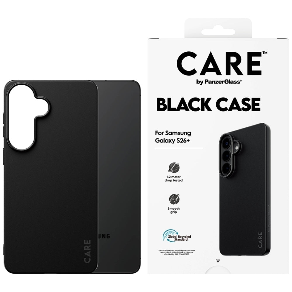 Handyhülle für Galaxy S26 Plus, CARE by PanzerGlass TPU Case, Schwarz