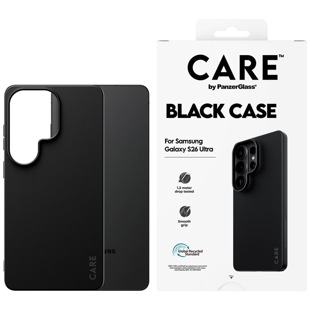 Handyhülle für Galaxy S26 Ultra, CARE by PanzerGlass TPU Case, Schwarz