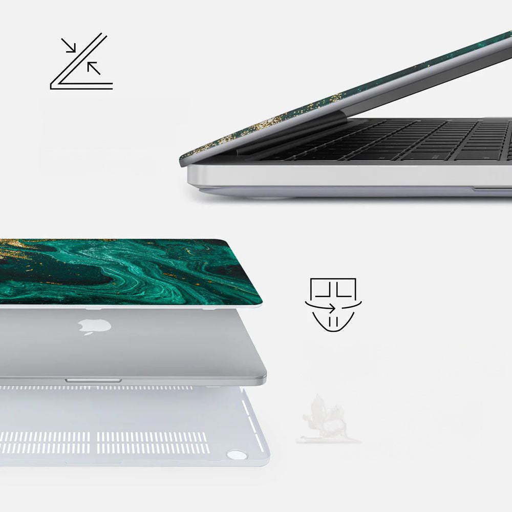 Schutzhülle Burga Emerald Pool Tough für MacBook Air 13.6" M4 / M3 / M2, Mehrfarbig marine