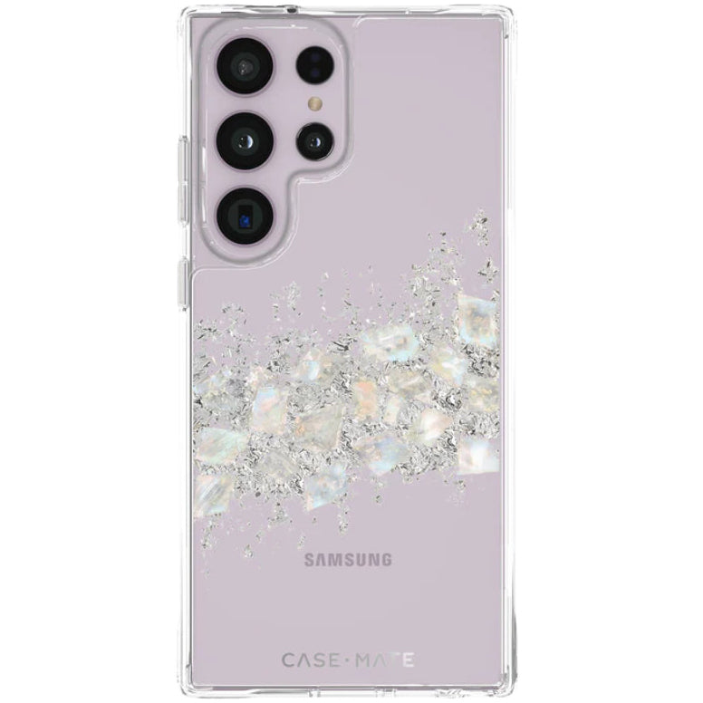 Schutzhülle Case Mate Karat a Touch of Pearl für Galaxy S23 Ultra, Glitzersilber