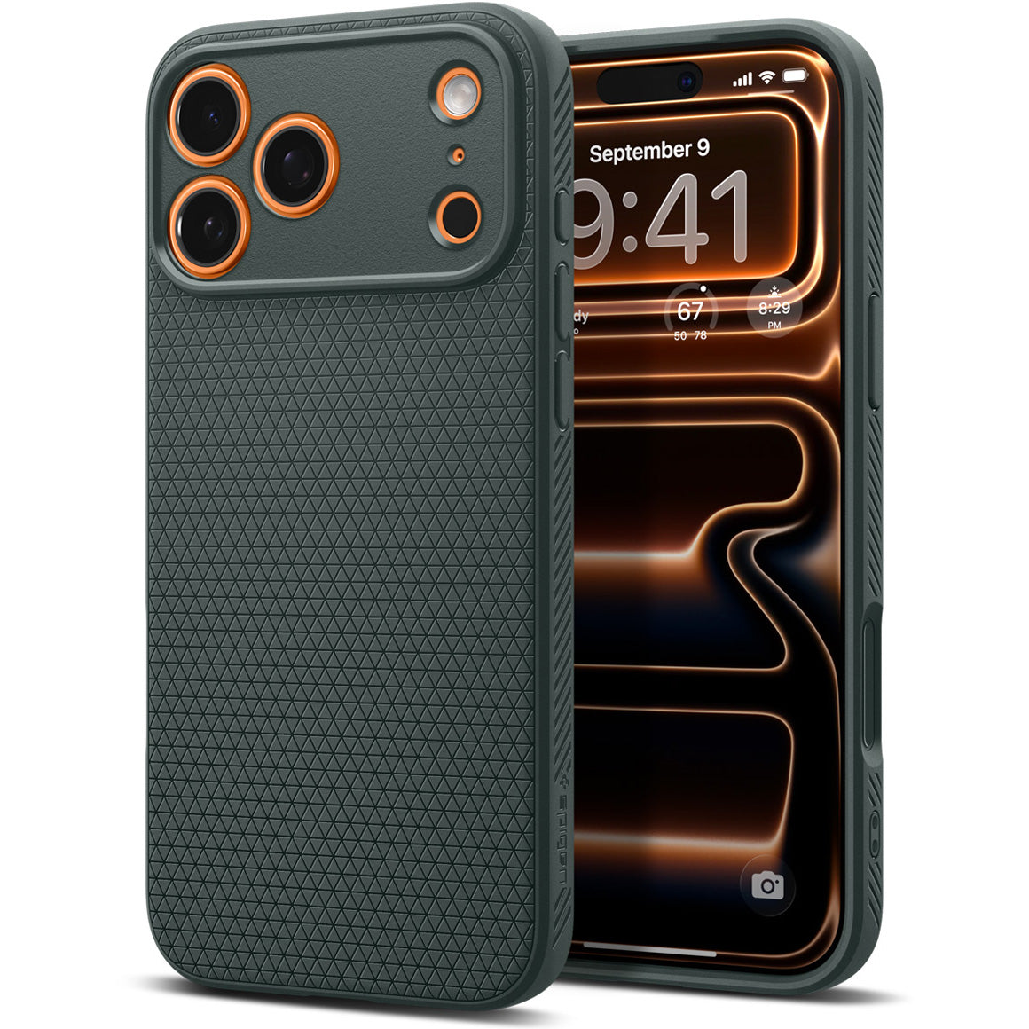 Handyhülle für iPhone 17 Pro Max, Spigen Liquid Air, Grün