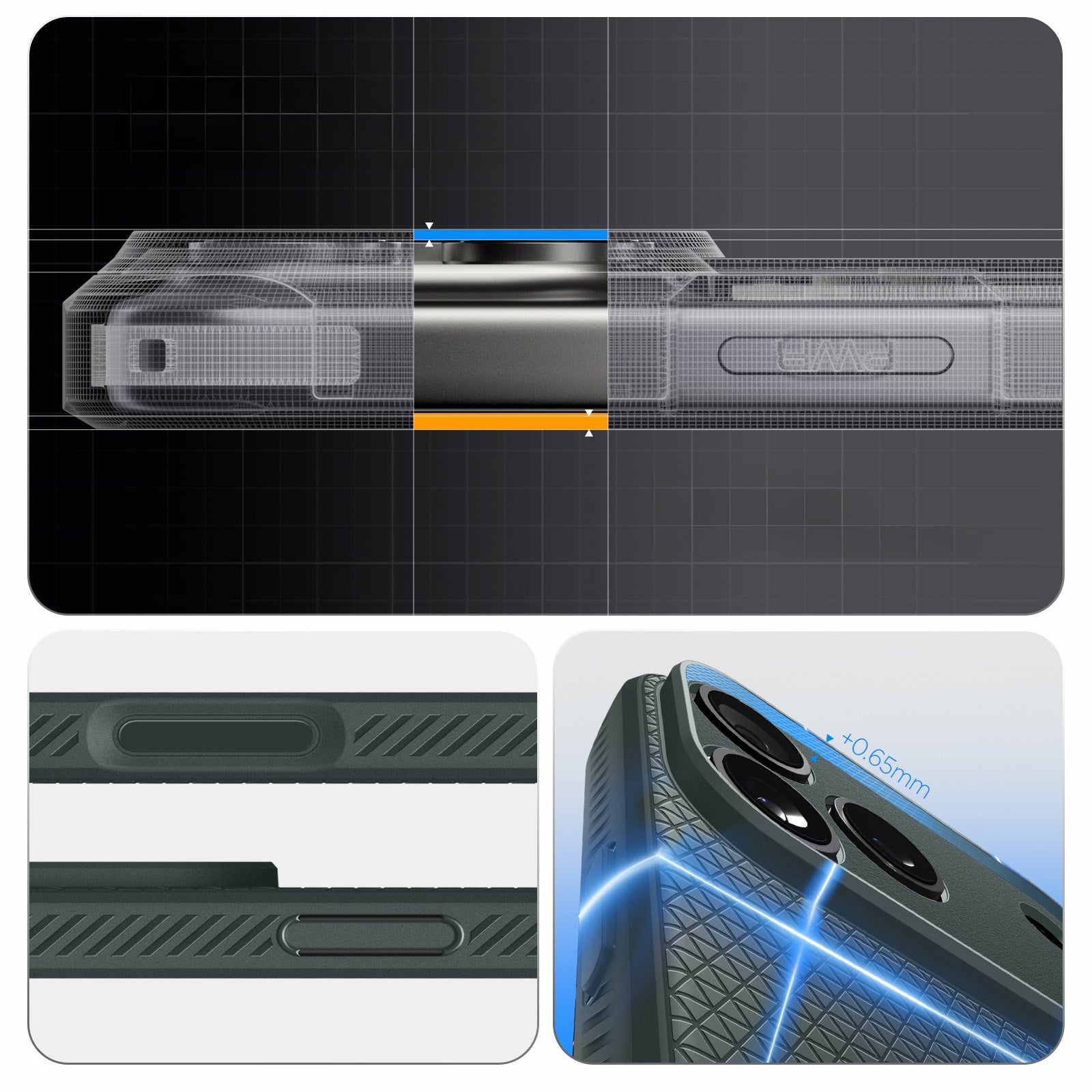 Handyhülle für iPhone 17 Pro Max, Spigen Liquid Air, Grün