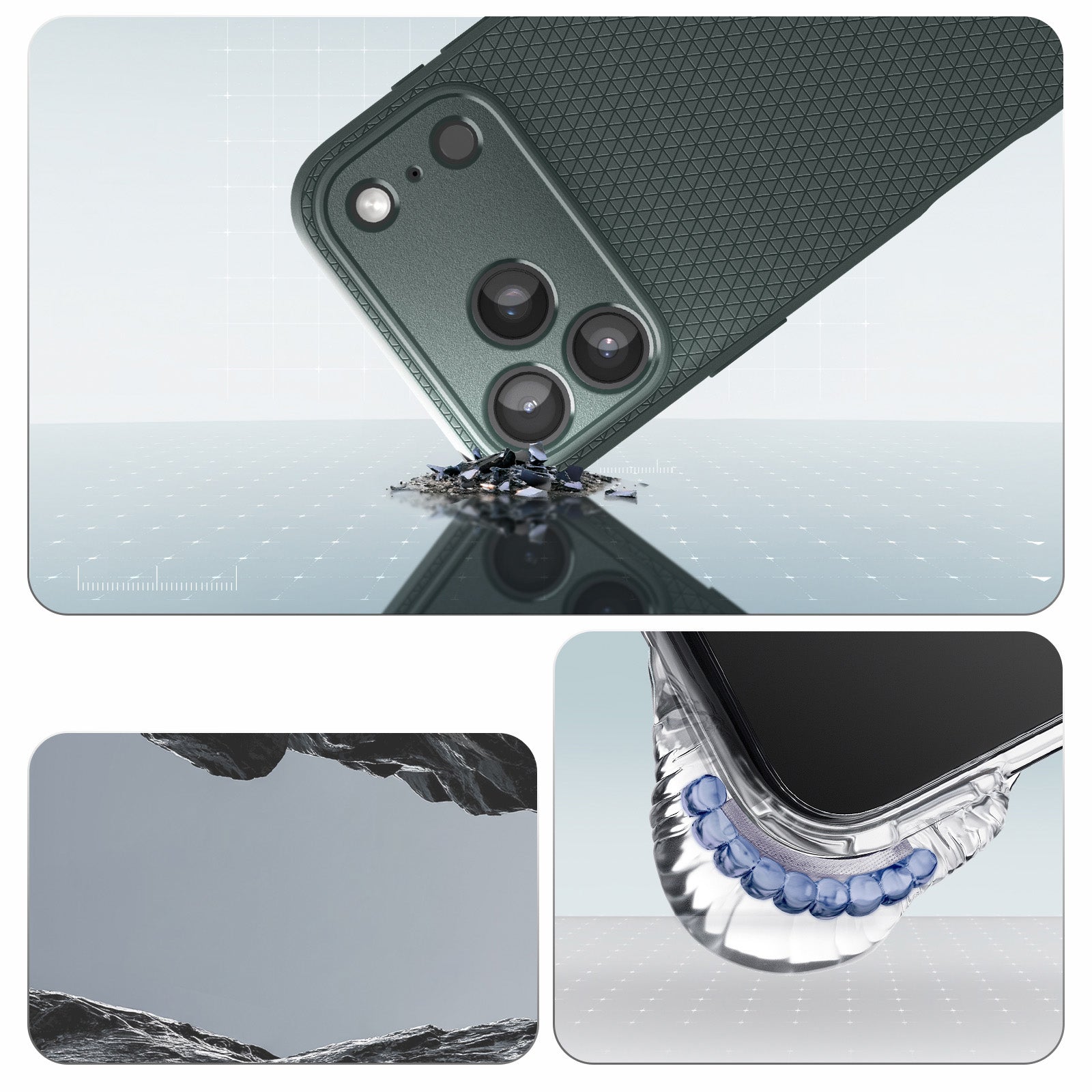 Handyhülle für iPhone 17 Pro Max, Spigen Liquid Air, Grün