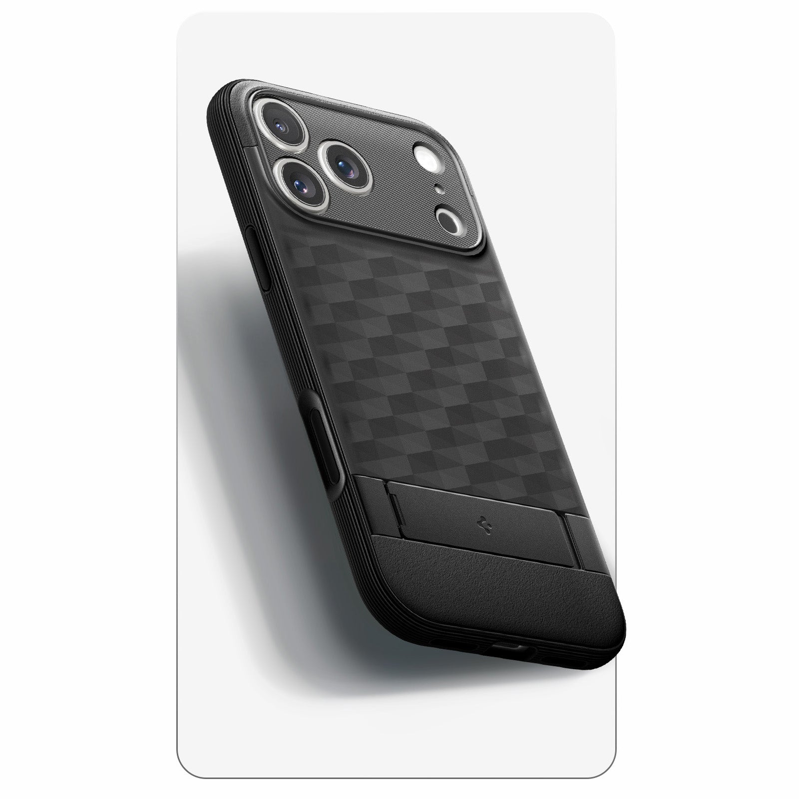 Handyhülle für iPhone 17 Pro, Spigen Parallax S Mag mit MagSafe, Schwarz