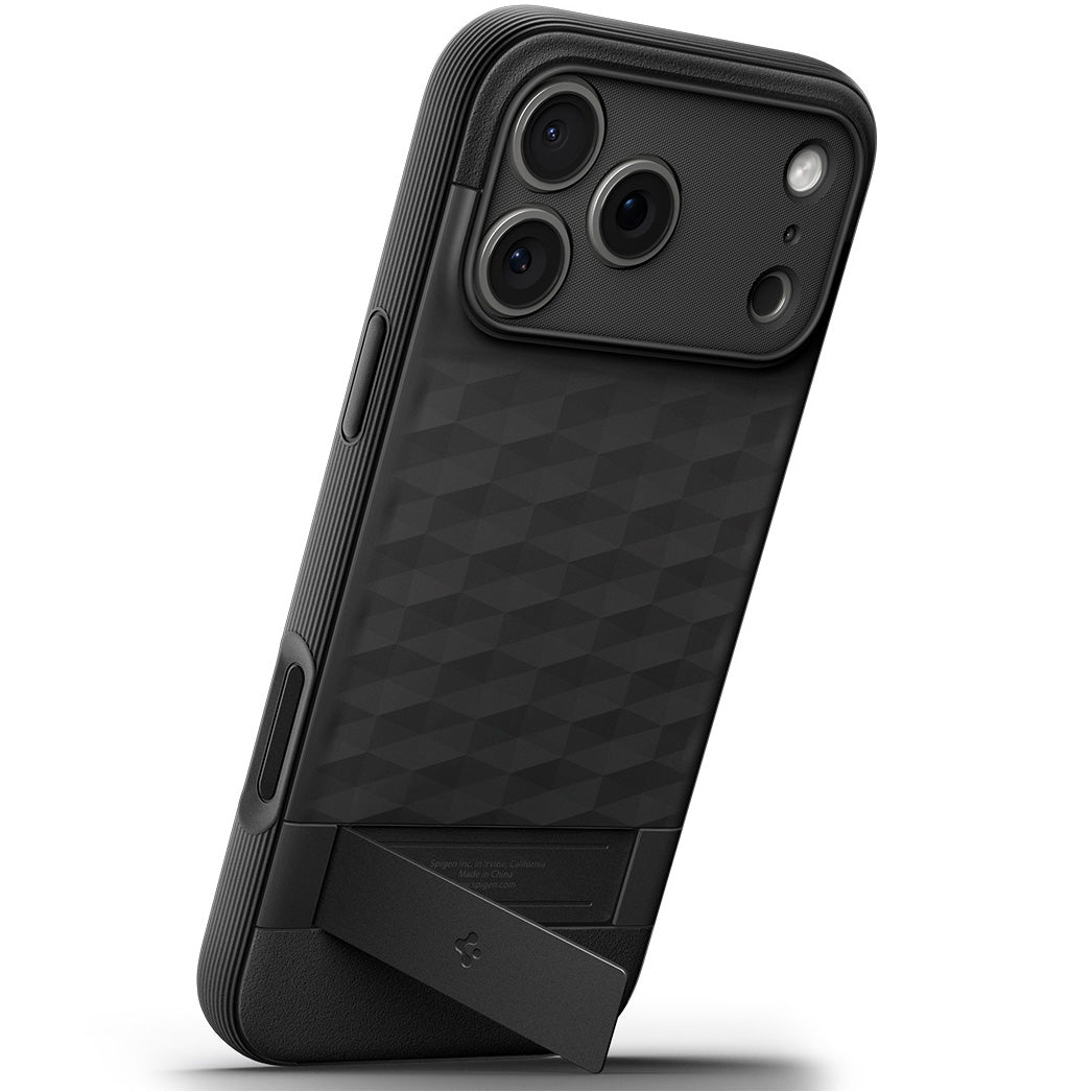 Handyhülle für iPhone 17 Pro, Spigen Parallax S Mag mit MagSafe, Schwarz