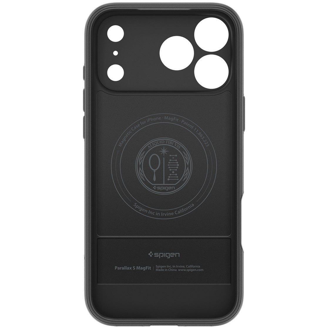 Handyhülle für iPhone 17 Pro, Spigen Parallax S Mag mit MagSafe, Schwarz